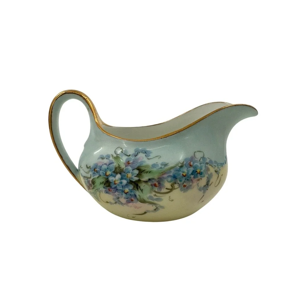 Hand-Painted‎ Bavarian Porcelain Cream, Sugar, Salt and Pepper